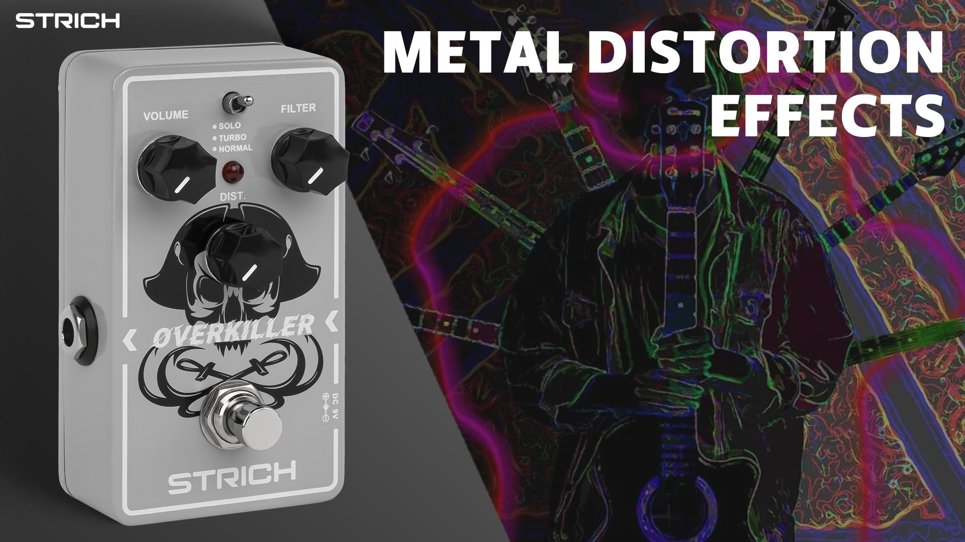 Amazon.com: STRICH OVERKILLER Metal Distortion Pedal for