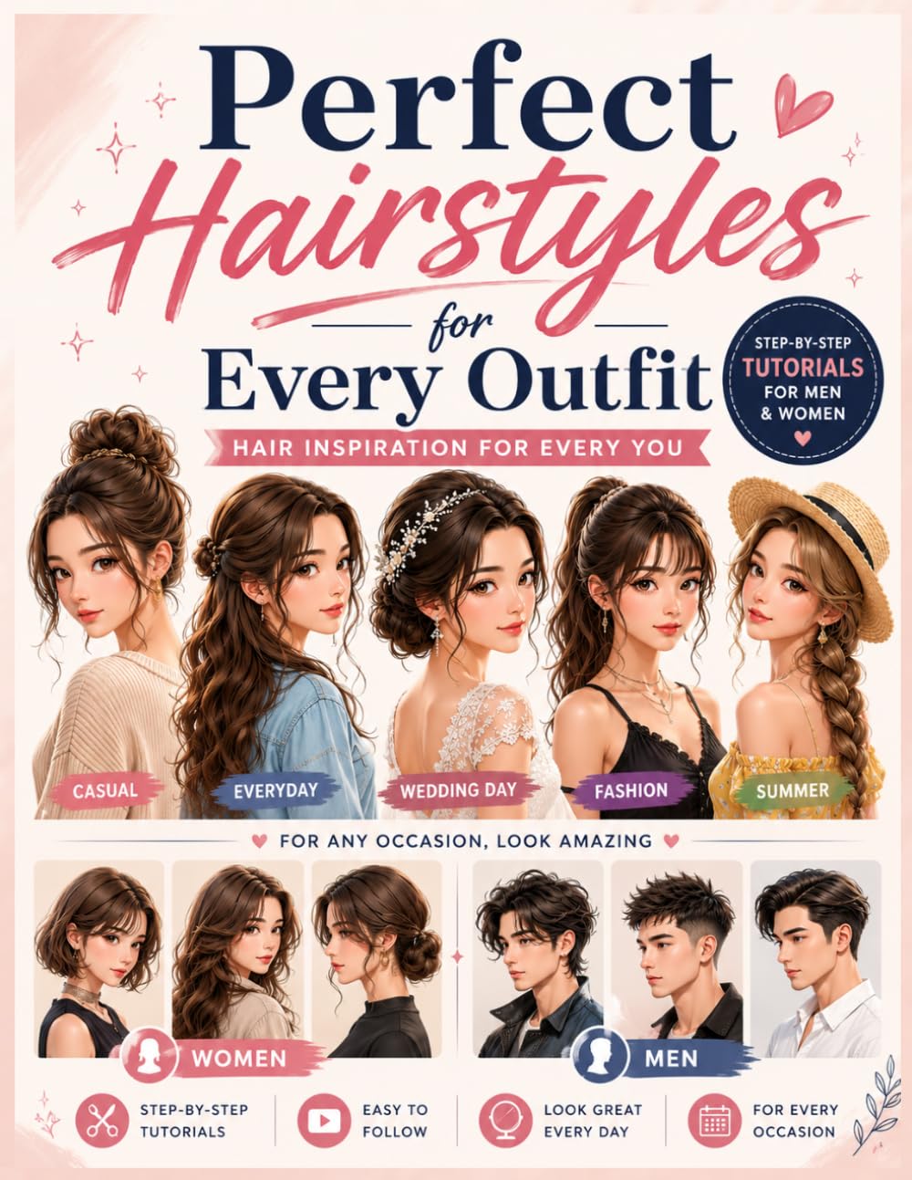 Perfect Hairstyles for Every Outfit: Hairstyle Ideas, Stylish Haircuts, Hair Colors & Outfit Ideas for Every Day & Every Occasion