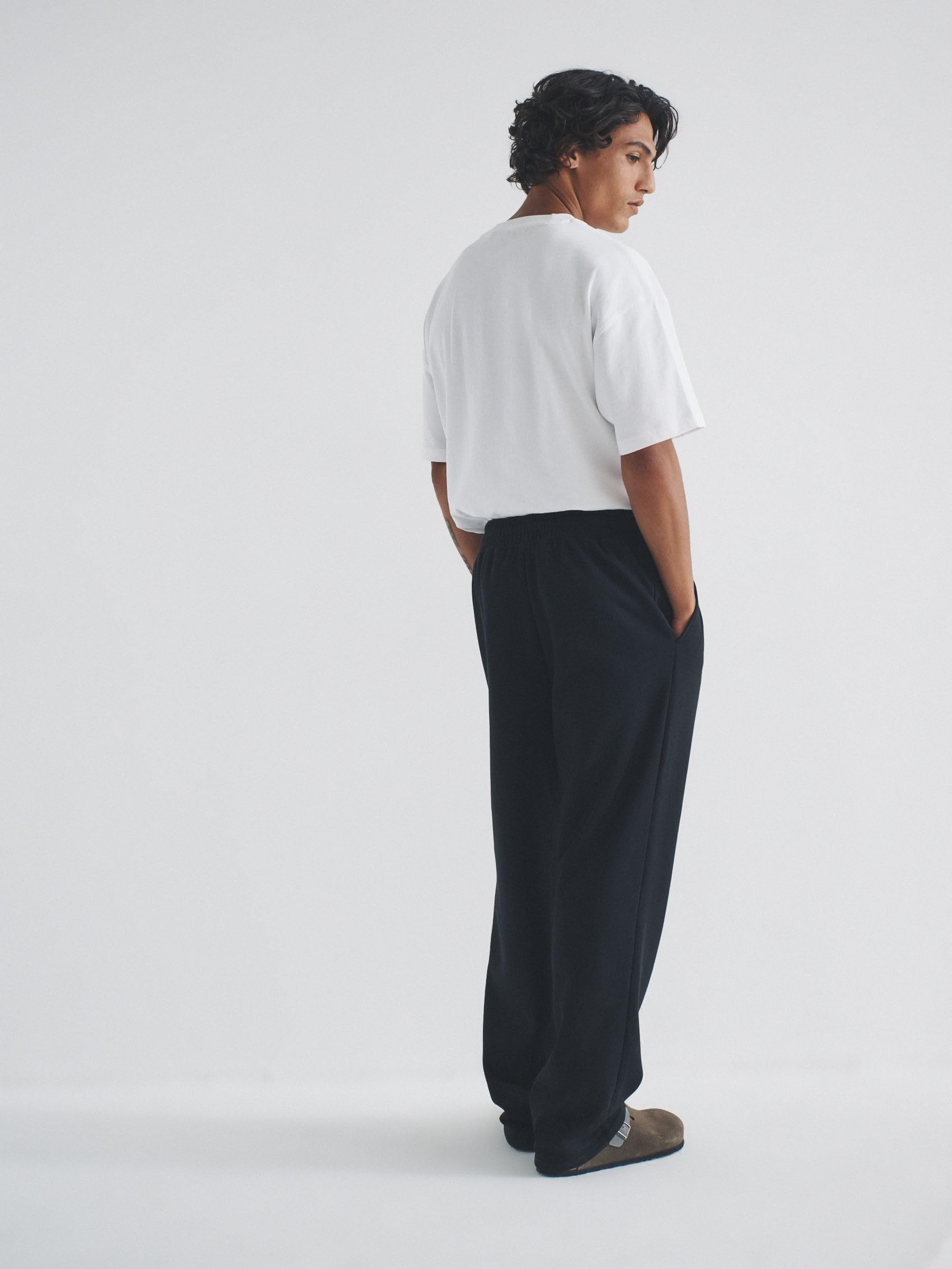 THE SET Homme Pantalon de Jogging Large, Lot de 4 | Coupe standard, Taille mi-haute, Cordon de serrage, Jambe large
