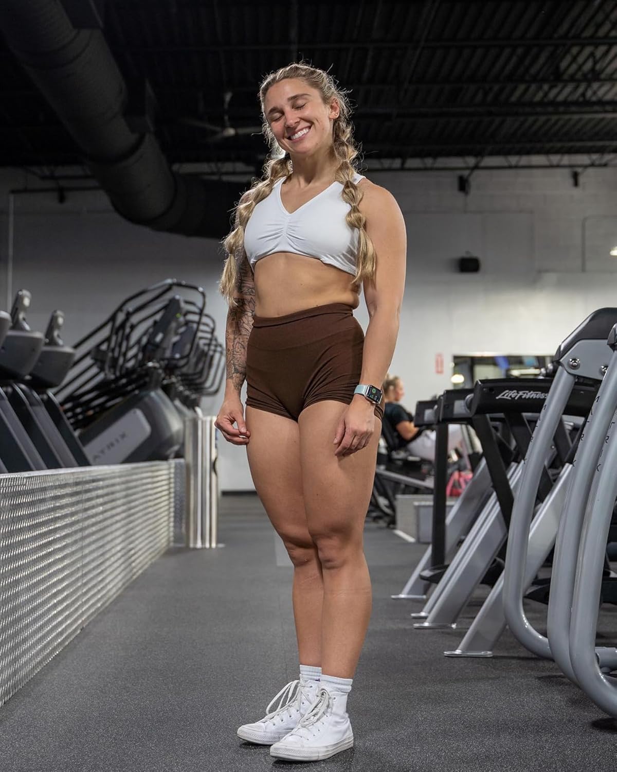 Workout Shorts Women Gym Yoga 3 Pack Seamless High Waisted Tummy Control Scrunch Butt Biker Athletic Shorts - Image 4