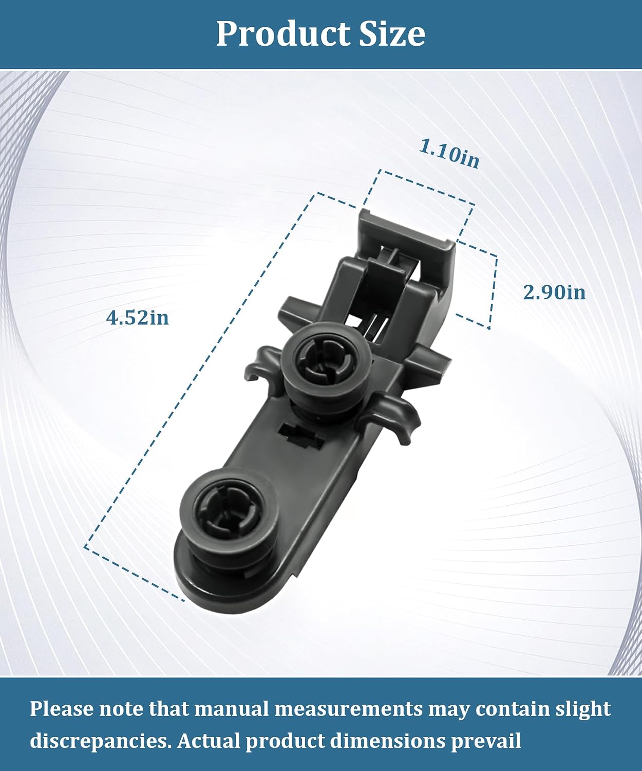 4-Pack W10350401 Dishwasher Top Rack Replacement Roller Wheel Fits for Whirlpool Ken-more Kitchen-Aid,Replaces W10410552,W10195336,W10434691,AP6020157,PS11753471,EAP11753471,WPW10350401VP