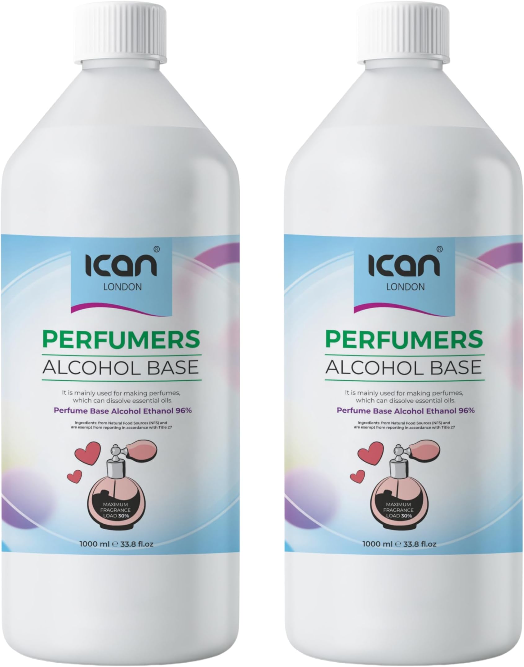Perfumers Alcohol Base for DIY Perfume Making, 2 x 1000ml