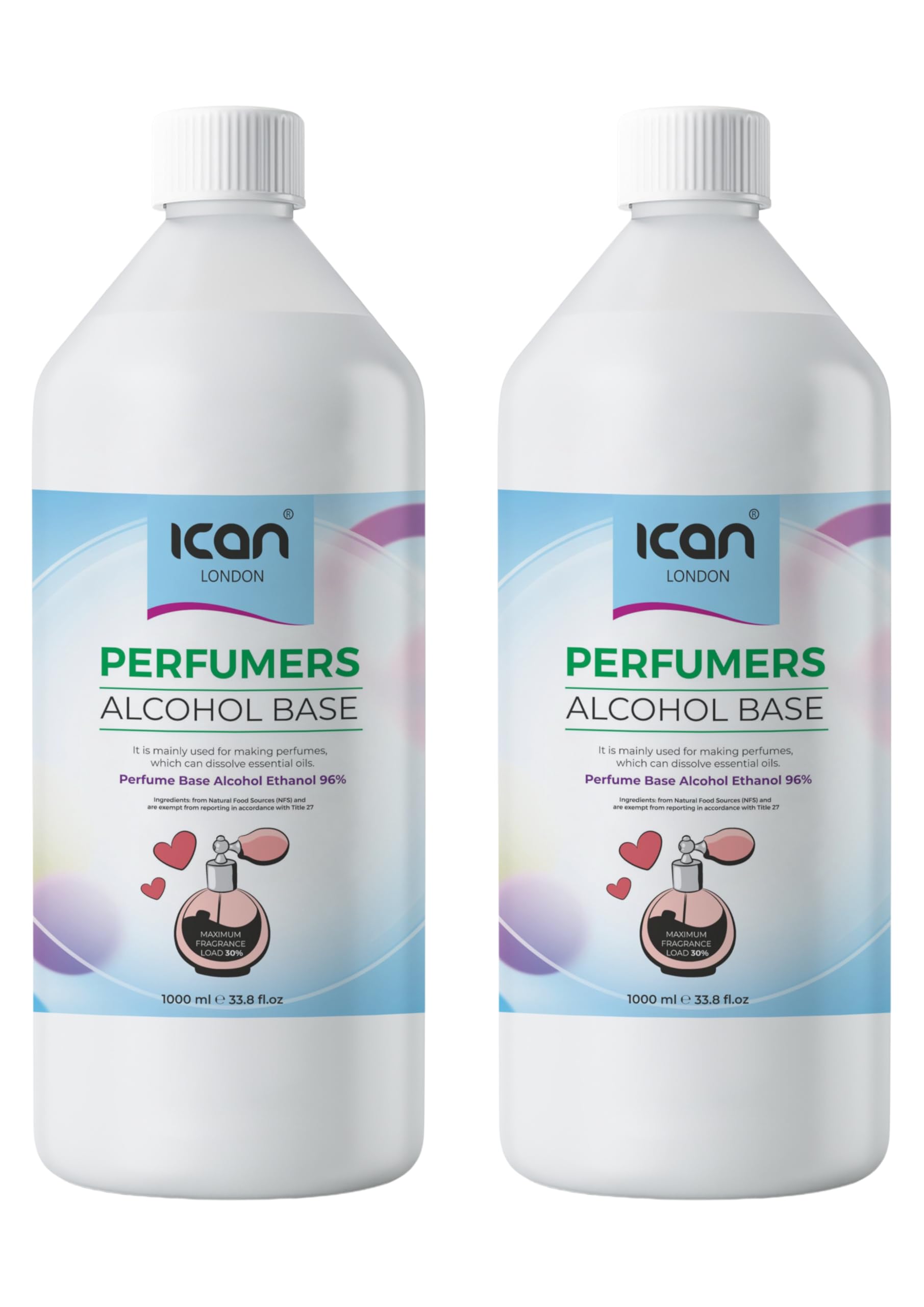 Perfumers Alcohol Base for DIY Perfume Making, 2 x 1000ml