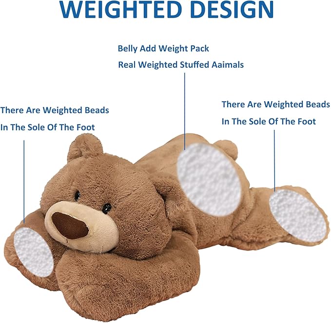 Peluche Oso Ponderado Hronsa 30cm Marrón miniatura 4