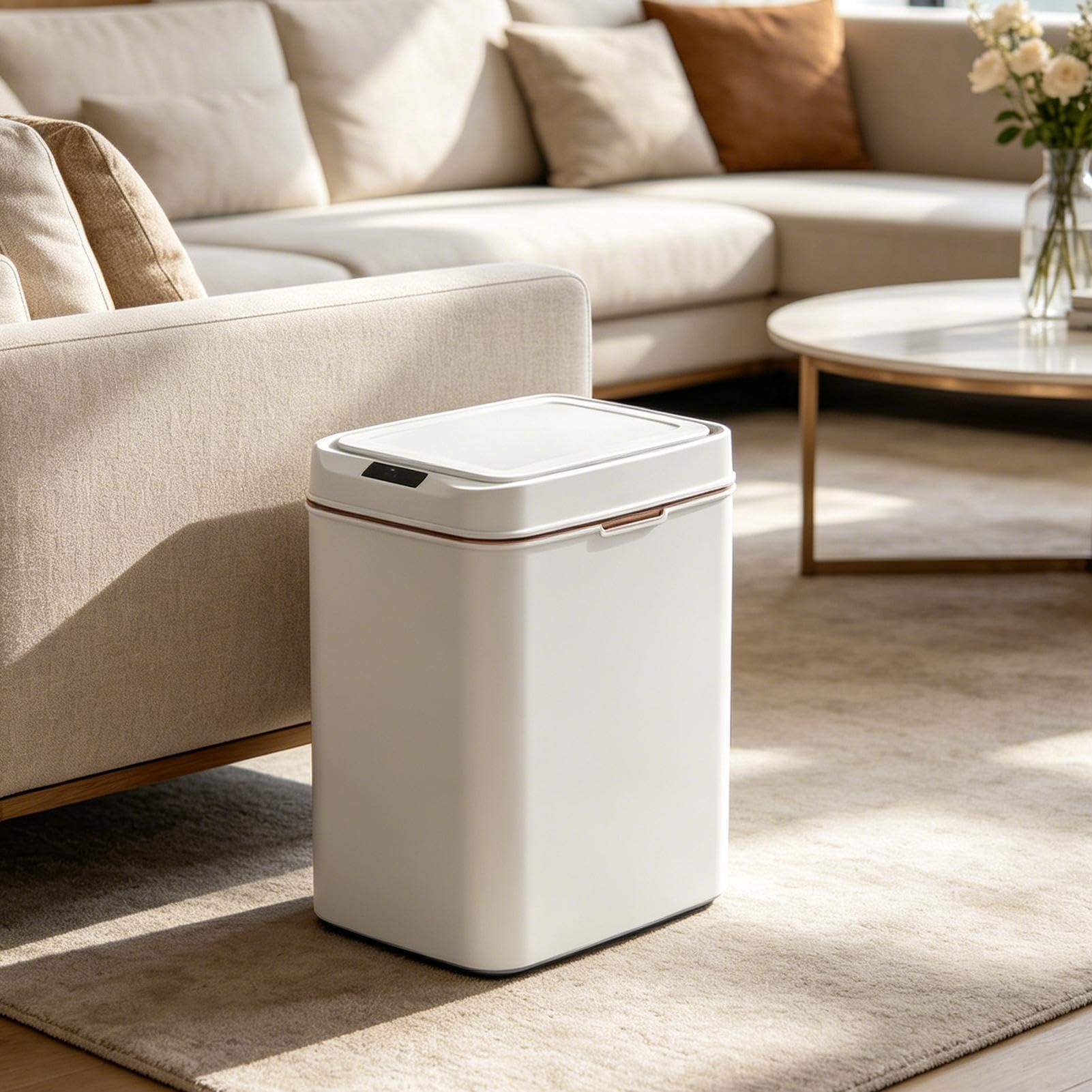 Bathroom Trash Can – Contactless Smart Sensor Garbage Bin – Motion Active