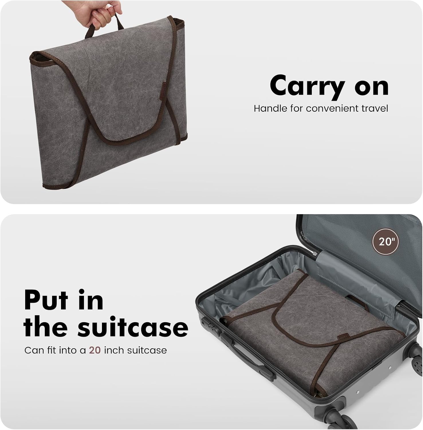 S-ZONE Garment Folder Compression Packing Cubes for Travel Garment Bag with Wrinkle-Free Luggage Suitcase Organizer Bags
