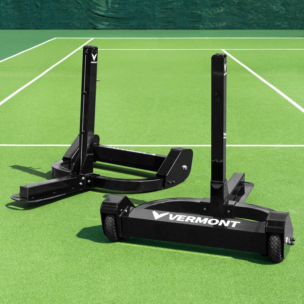 Vermont Self-Weighted Mobile Tennis Posts & Net [Singles or Doubles Tennis Net]