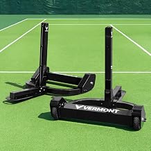 Vermont Self-Weighted Mobile Tennis Posts & Net [Singles or Doubles Tennis Net]