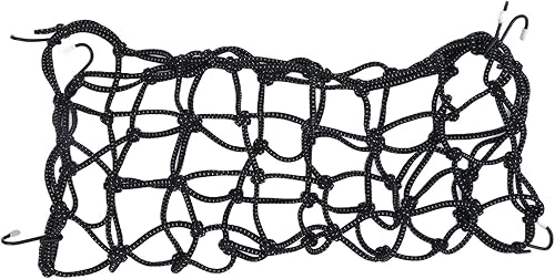 Miniatura 7 de Red de carga para motocicleta, filamento de látex, casco de motocicleta, malla gruesa para vehículos, automóviles (negro)