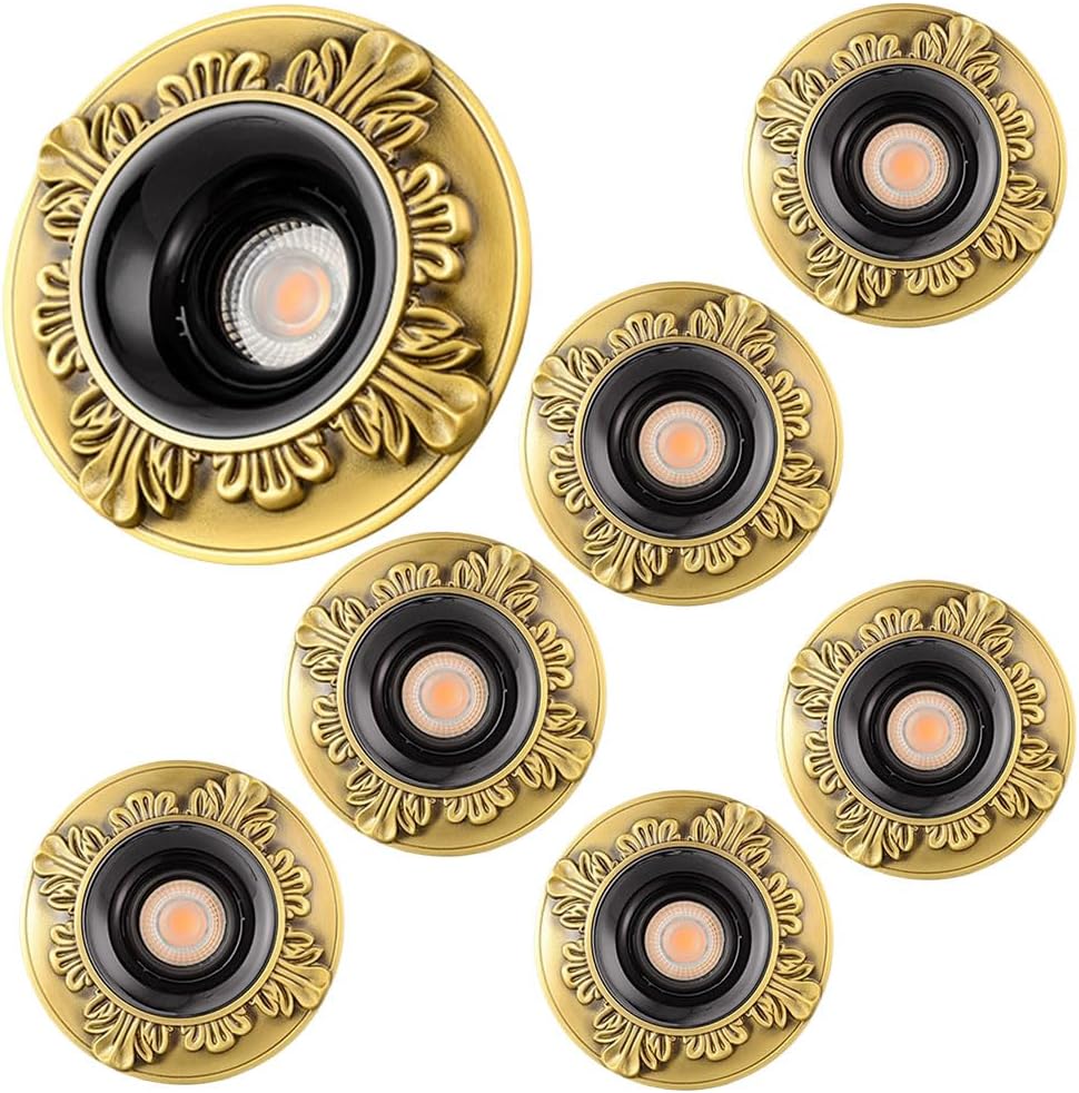 4.5 Inch LED Recessed Lighting Downlight, 6W,8W,10W,12W,14W Ceiling Lighting COB Spotlight, 3000K/4000K/6000K Selectable, CRI90, LED Ceiling Light (7 Pack)