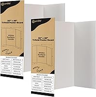 Vista 12 de Tablero de Presentación Tríptico Blanco de 36" x 48" (Paquete de 24) Subtítulos de Ciencia Autoadhesivos Incluidos - Tablero de Exhibición Ligero