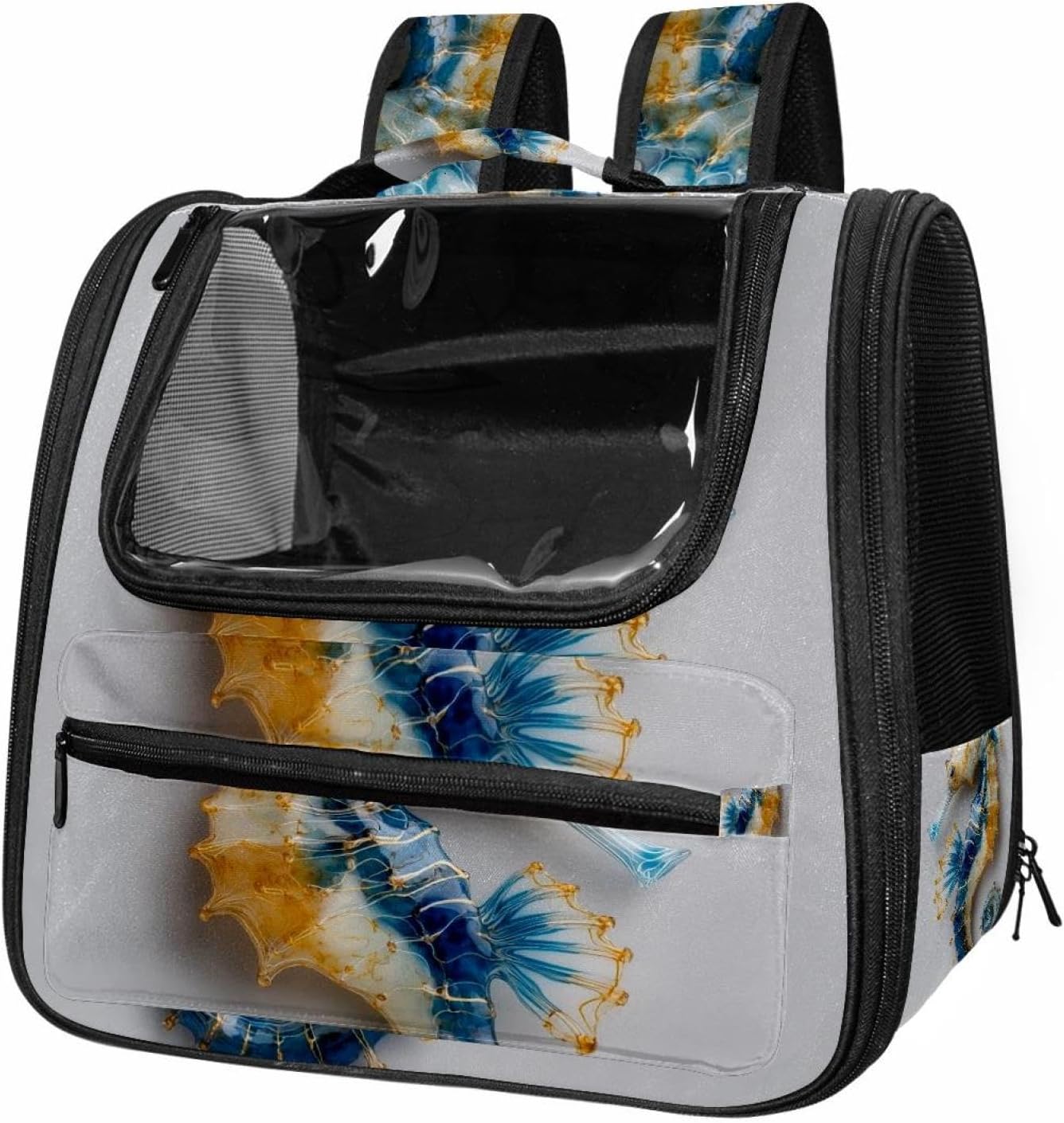 Airline Approved Soft Sided Pet Carrier, Seahorse (3) Pet Travel Bag for Cats & Dogs, Durable, Breathable Pet Travel Bag for Airplane, Car & Train