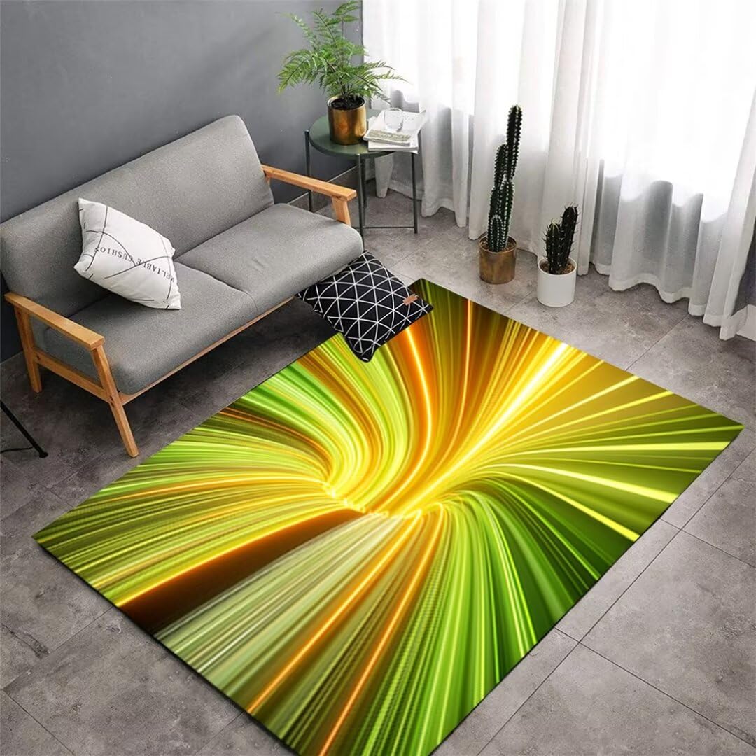 Tapis pas chers grand tapis salon vert à motif décoratif