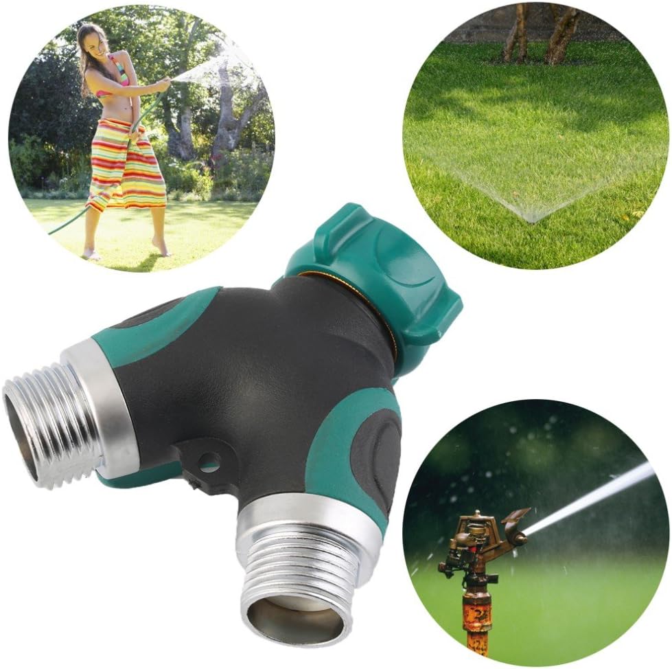 Garden Hose Splitter Shut Off Valve Arthritis Friendly Faucet Extension, Hose Connector，Ergonomic, Aesthetic, Best Drip Irrigation & Outdoor Utility Faucet Adapter (2 Way Splitter)