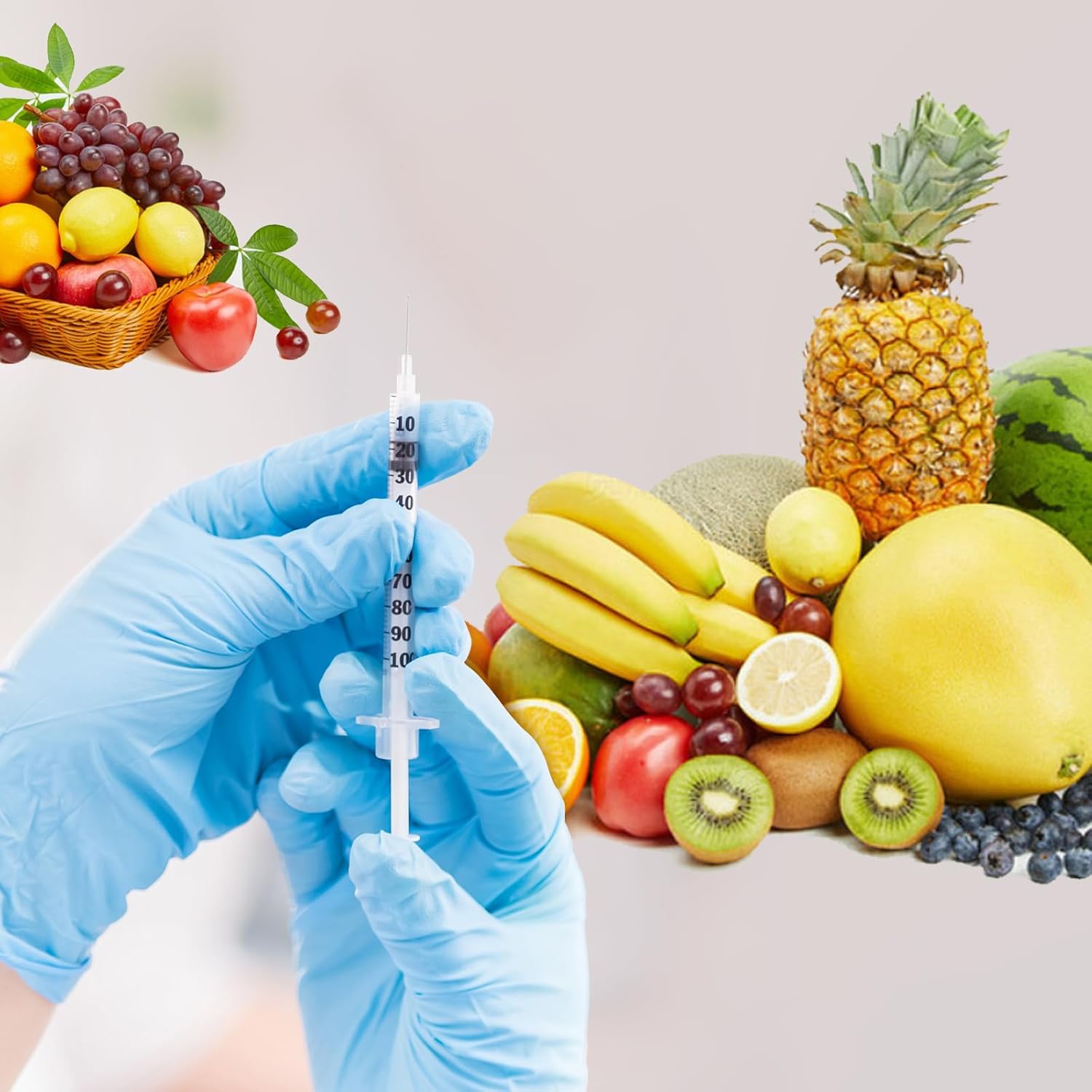 100PACK 1ML Syringe with 30G 1/2" (13mm) Needle, Individually Wrapped Lab Supplies (1CC 30G 1/2"-100PACK)