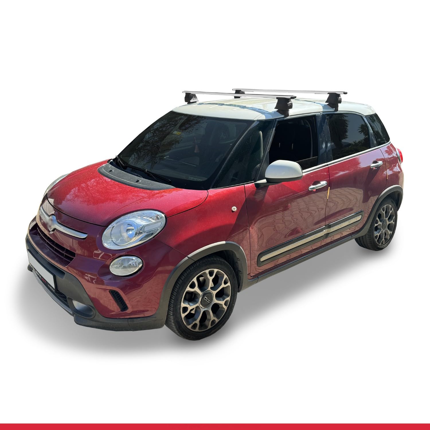 Compatibile con Fiat 500 L 2012-2017 ACE-4 Barre Tetto Portapacchi Auto Barre Portatutto Grigo Alluminio 2 Barre