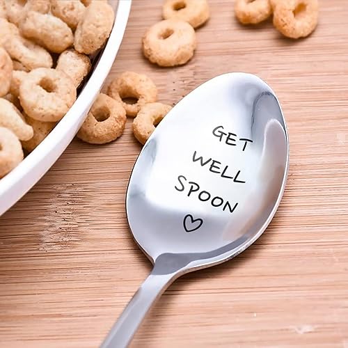 Miniatura 3 de 1 juego de cuchara grabada de acero inoxidable para regalo, cuchara de postre, cuchara de helado para amigos, pacientes, padres, cumpleaños,