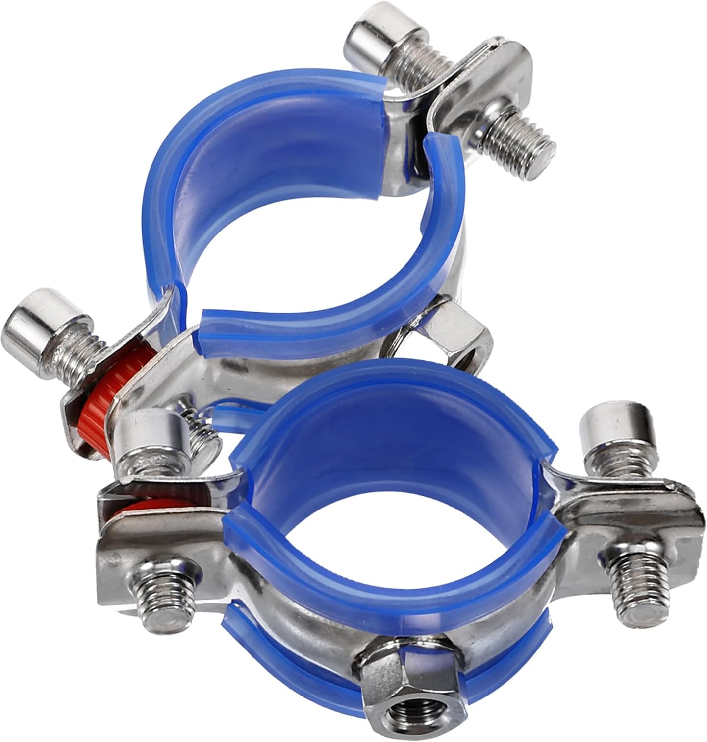 DOITOOL 10pcs Stainless Steel Tube Clamps Bracket Support for Wall Ceiling Mount Resistant Pipe Bracket Clamp for Pipes