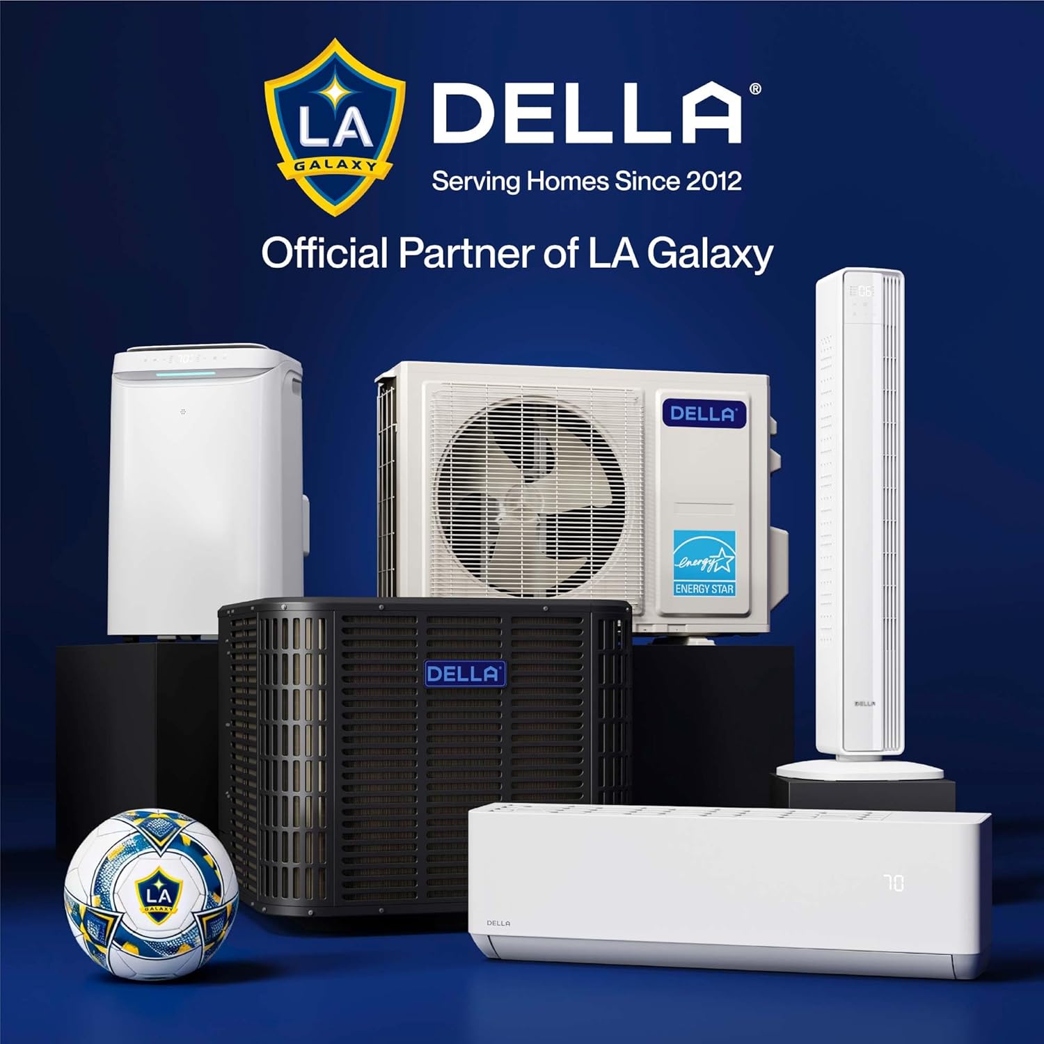 Della 42" Smart Tower Fan, Ultra Quiet 23dB Cooling Fan with 12 Speeds, 90° Oscillating, 28ft/s Airflow, DC Motor, 24H Timer, Voice/App/Remote Control for Bedroom