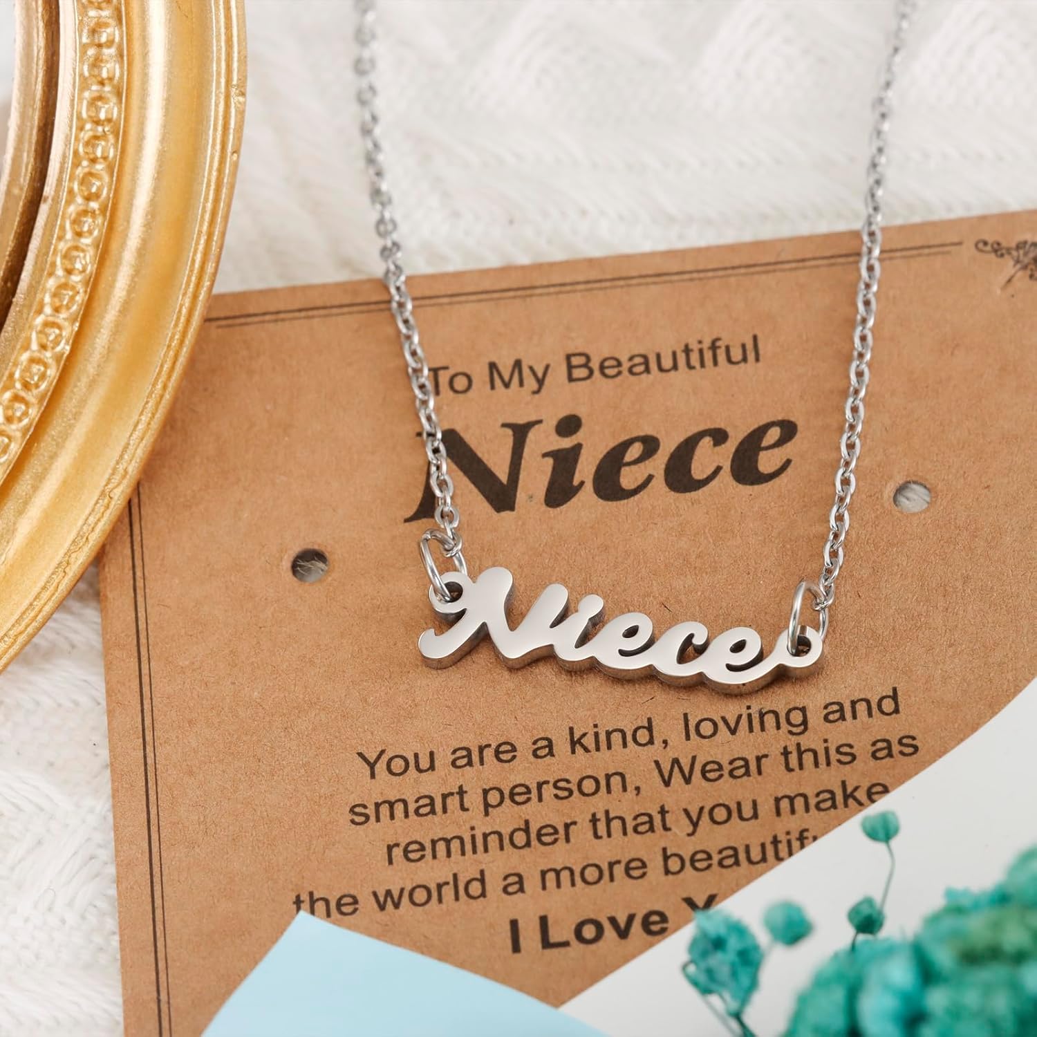 HUTIMY Niece Necklace from Aunt Auntie Uncle for Women Funny Birthday Gifts Niece Jewelry - Image 5