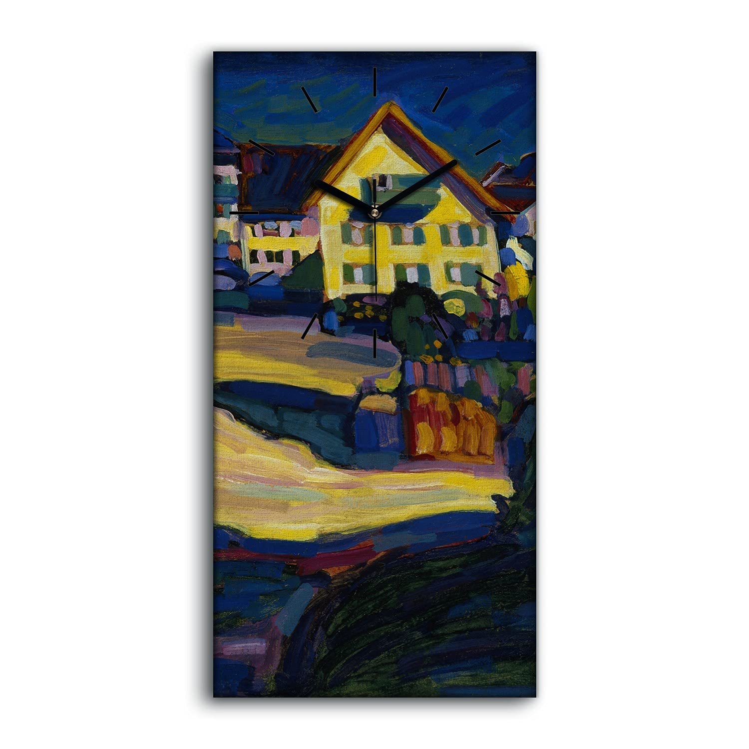 Horloge sur toile image art moderne salon sans tic-tac silence 30x60