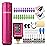 Wormhole Tattoo 79PCS Wireless Tattoo Practice Gun Kit - Battery Pack 1,500mAh Capacity, 20PCS Tattoo Needles, LED Digital Display - Professional Equipment for Beginners and Tattooist - Pink