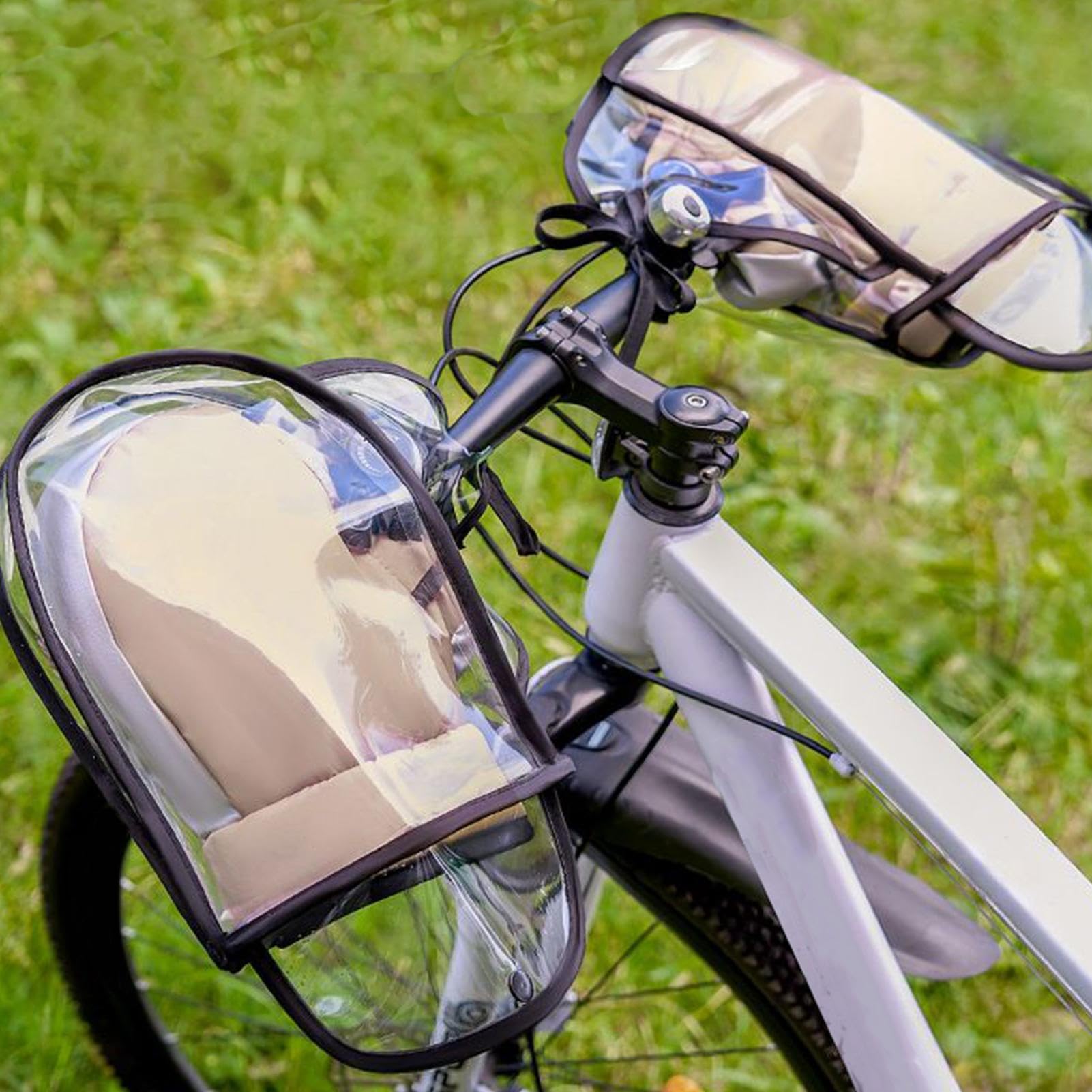 Guantes para manillar de bicicleta, guantes cálidos para manillar de bicicleta, funda térmica para manillar de bicicleta, para ciclismo de invierno, desplazamientos diarios, motos de nieve y