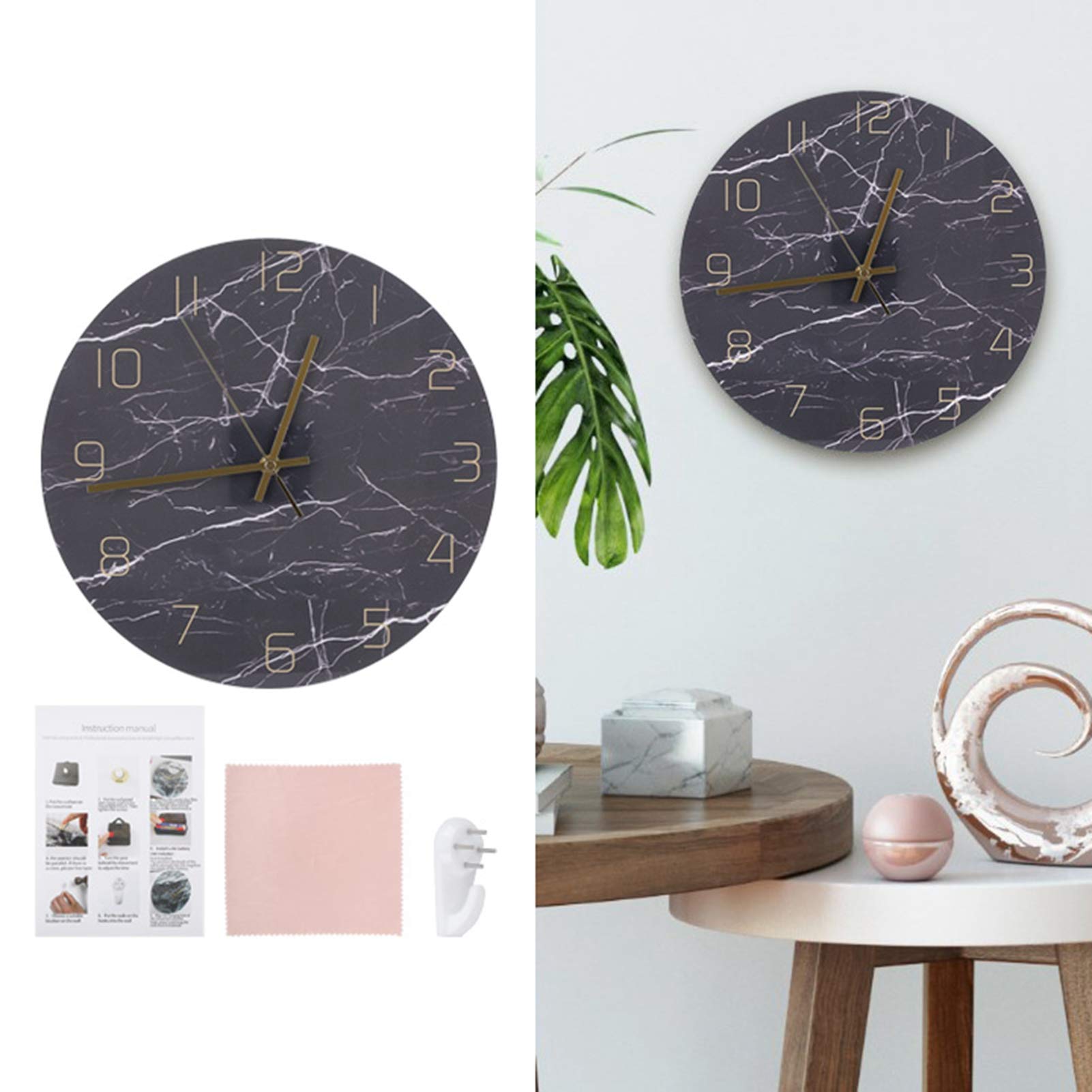 Orologio Da Parete In Vetro 40x40cm Con Paesaggio Marino Onda E Spiaggia - Silenzioso, Moderno Per Cucina E Soggiorno
