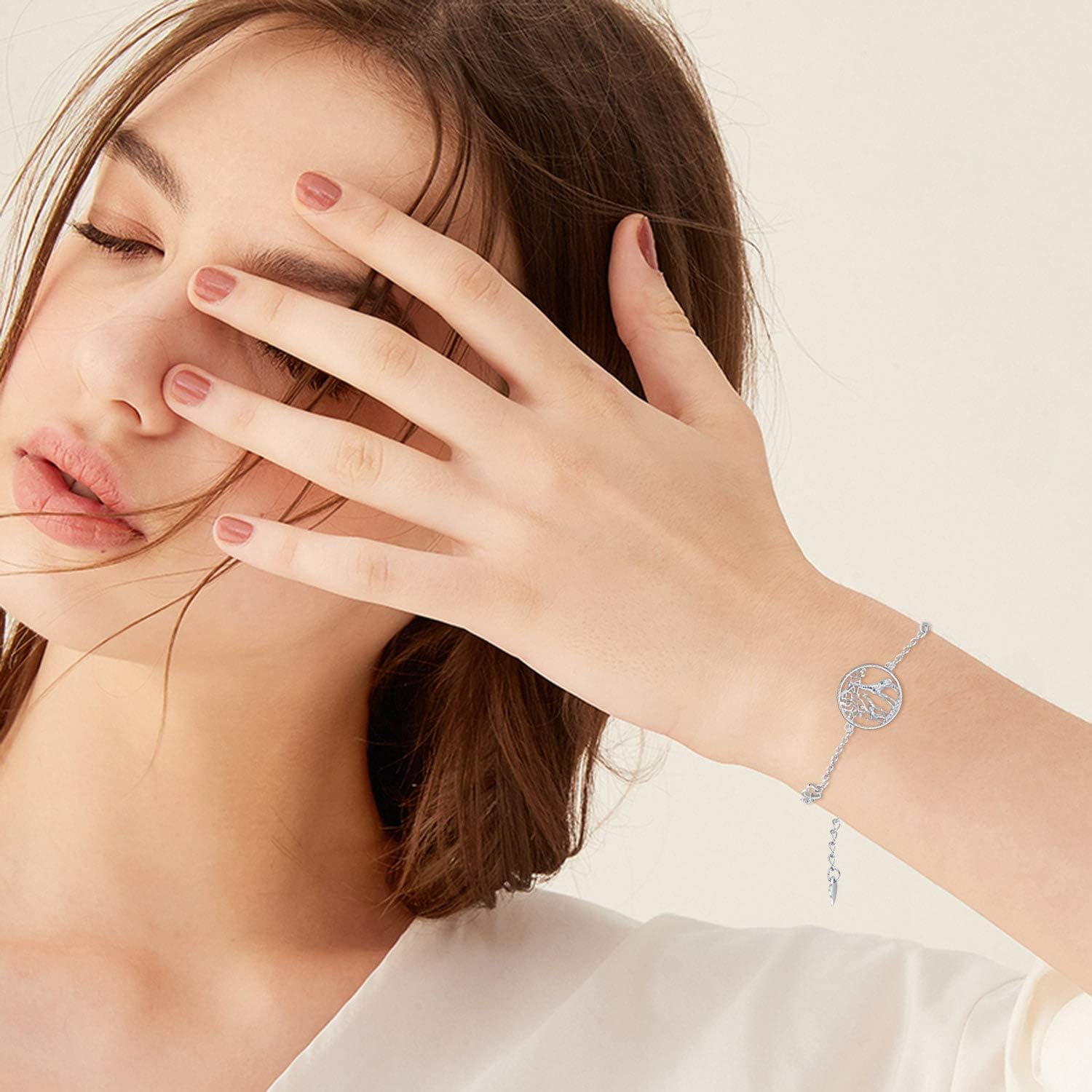 Animal Bracelet for Women 925 Sterling Silver Giraffe Bracelet/Flamingo Bracelet Infinity Love Heart Adjustable Chain for Mom Girlfriend Mother's Day - Image 3