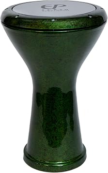 Green Arabic Egyptian Darbuka Doumbek, Deep Dum, Crisp Tak, Soft Case, 2kg, 43cm