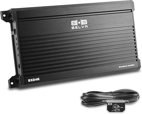 Vista 7 de Belva BXA15001 1500W de pico BX-Series 2-Ohm estable Clase-A/B Monoblock Amplificador de audio para coche MOSFET con control remoto de nivel
