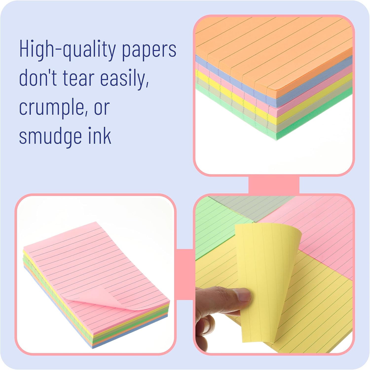 Mr. Pen- Lined Sticky Notes, 4" x 6", 6 Pads, 45 Sheets/Pad image 4