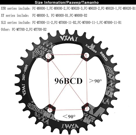96mm bcd chainring