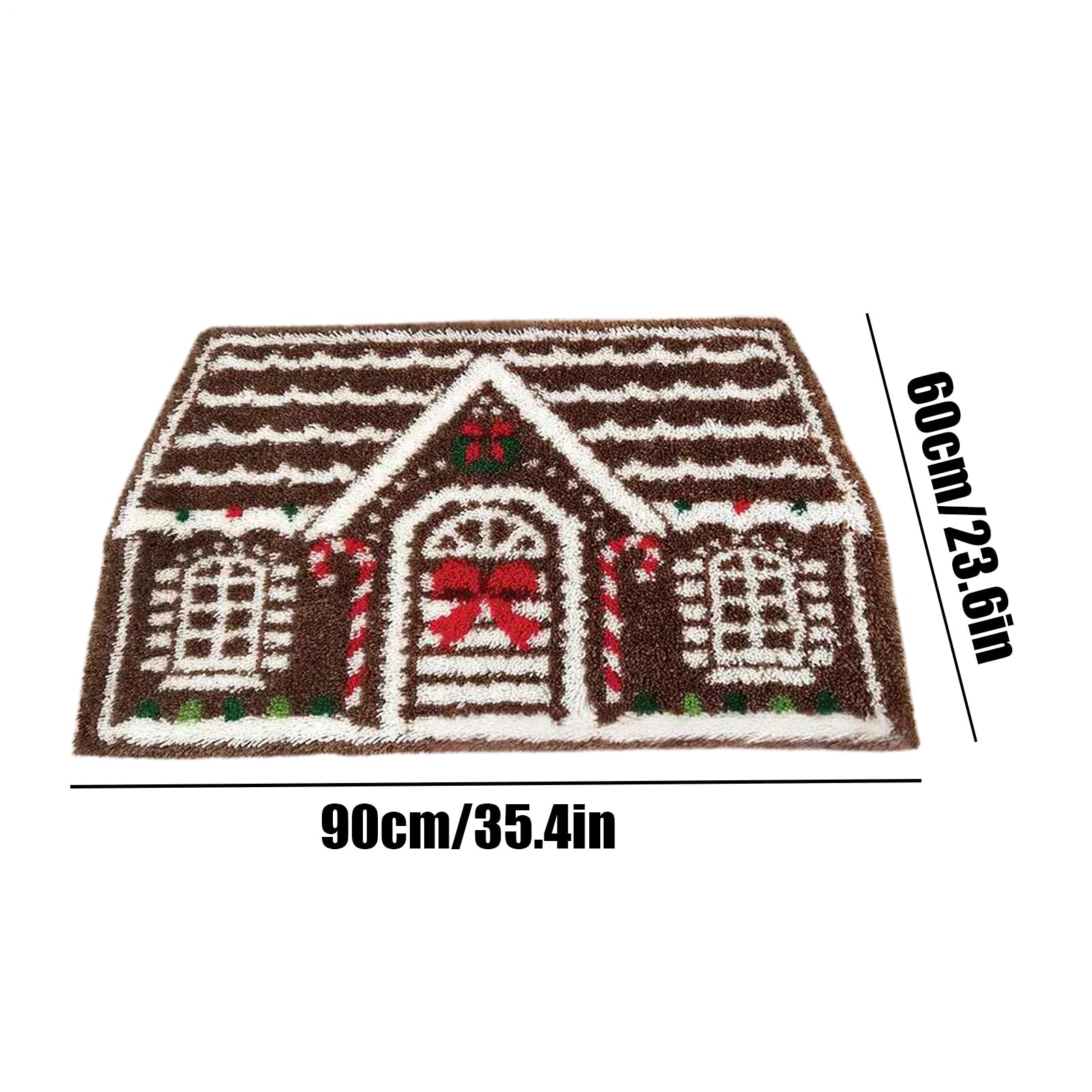 Felpudo De Casa Navideña 60x90 Cm Felpudo Navideño Festivo Antideslizante