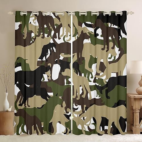 Miniatura 9 de Erosebridal Cortinas y cortinas de camuflaje para niños, adolescentes, jóvenes, adultos, hombres, decoración de dormitorio, cortinas opacas