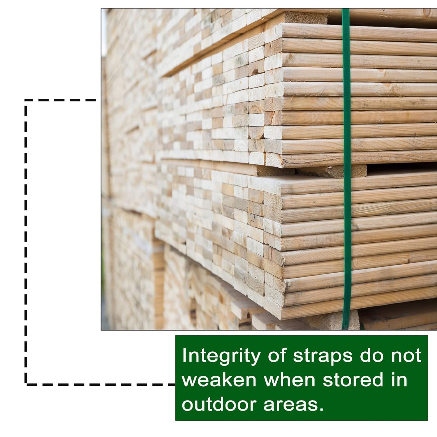 Packaging Smooth Green 5/8" x 320’ Polyester (PET) Strapping, 1765 lbs Break Strength, Green – UV, Water, and Rust Resistance – Affordable and Lightweight Poly Strapping