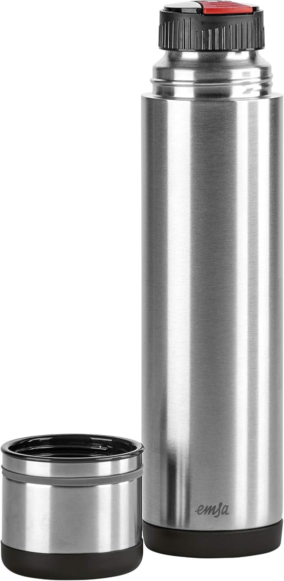 Emsa Mobility 25.4 oz Vacuum Flask, Black/Anthracite