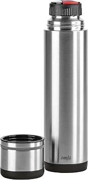 Emsa Mobility 25.4 oz Vacuum Flask, Black/Anthracite