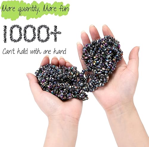 Miniatura 2 de 1000 piezas de juguetes de escritorio coloridos de ferrita para oficina, como masilla, juguetes antiestrés satisfactorios para adultos (1000 piezas)