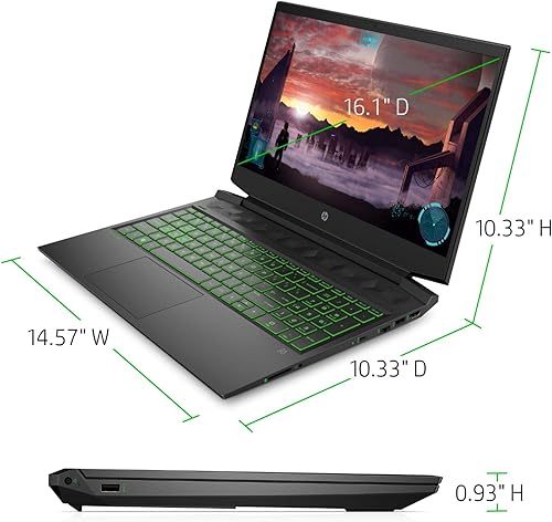 Miniatura 3 de Laptop para juegos HP Pavilion 16.1 FHD 144Hz IPS 2020  Intel Core i7-10750H de 10 generación  32 GB de RAM  SSD de 1 TB  NVIDIA 1650Ti  Teclado
