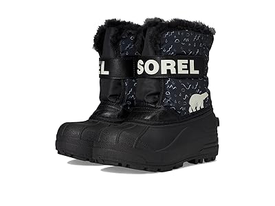 SOREL Kids Snow Commander Boot (Toddler/Little Kid) Kids Shoes Black/Bright Red : 13 Little Kid M, Synthetic