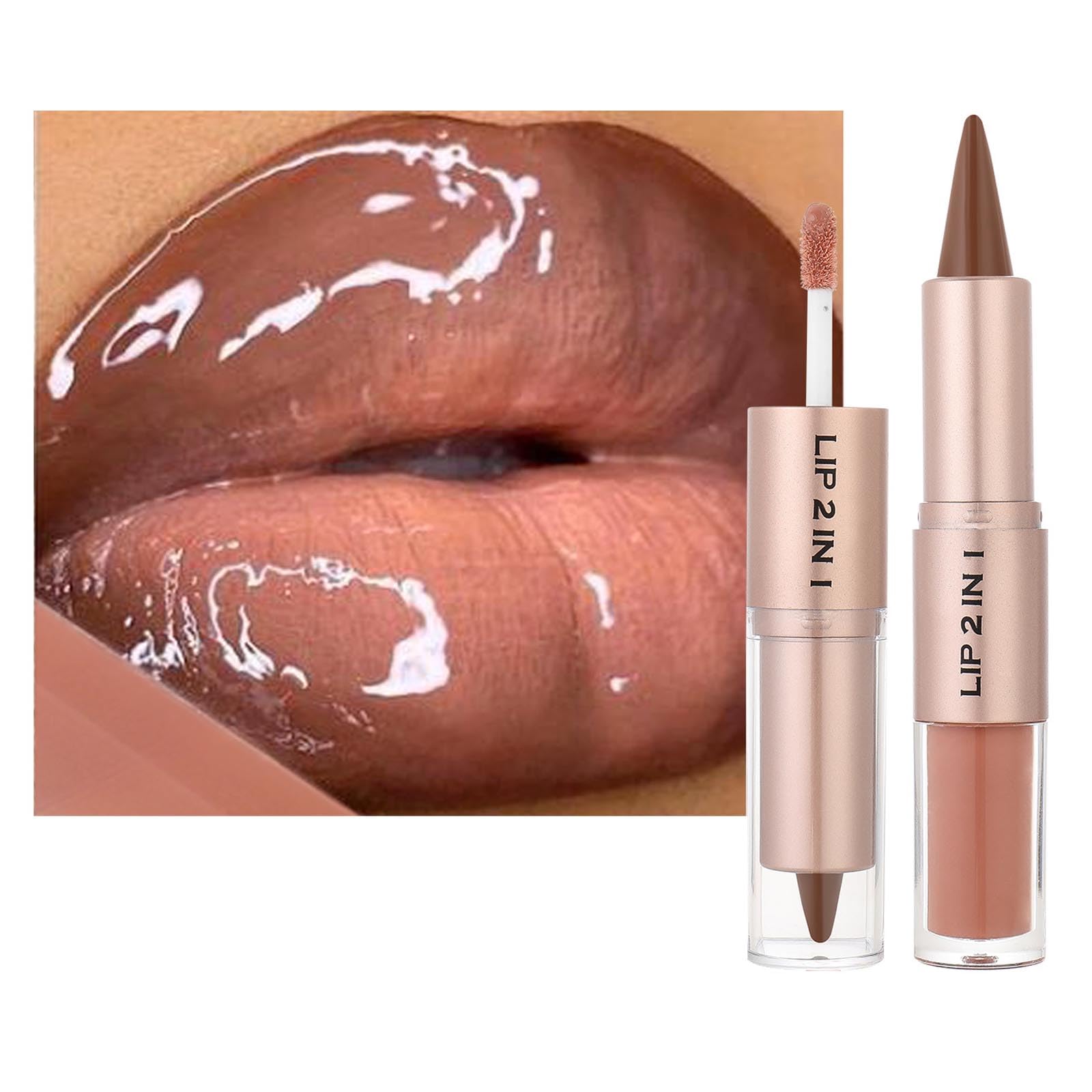 Lip Liner & Lipstick Duo in Bring It On Brown