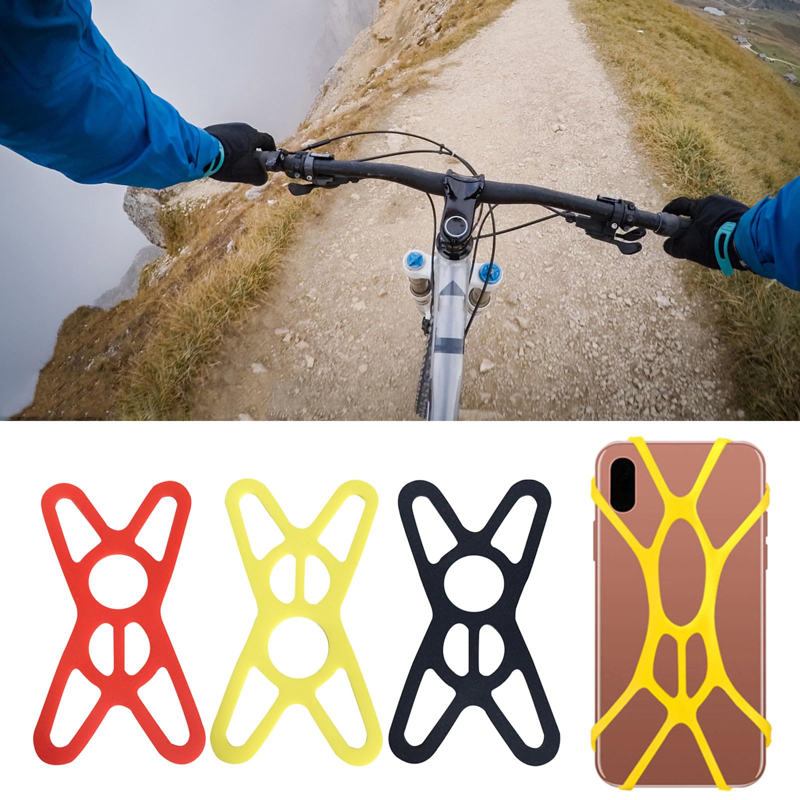 gummi handyhalterung fahrrad BOGEEL X-Web Grip Silikon-Handyhalterung für Fahrrad, Motorrad, elastisches Gummi-Sicherheitsband, Silikon Elektronik & Foto Model Family:Fuji E-Traverse Langfinger-Handschuh performance gripflex - 2006-Later Dyna