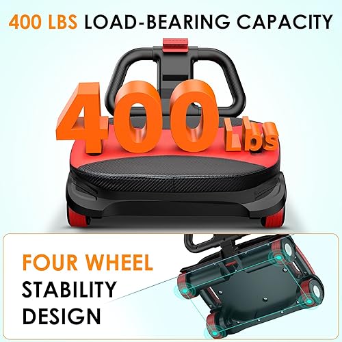 Miniatura 4 de FIAMERMOR 2025 AB Rueda de rodillos – Cuatro ruedas de soporte de codo rueda abdominal rebote automático quemar grasa abdominal pérdida de peso Rojo