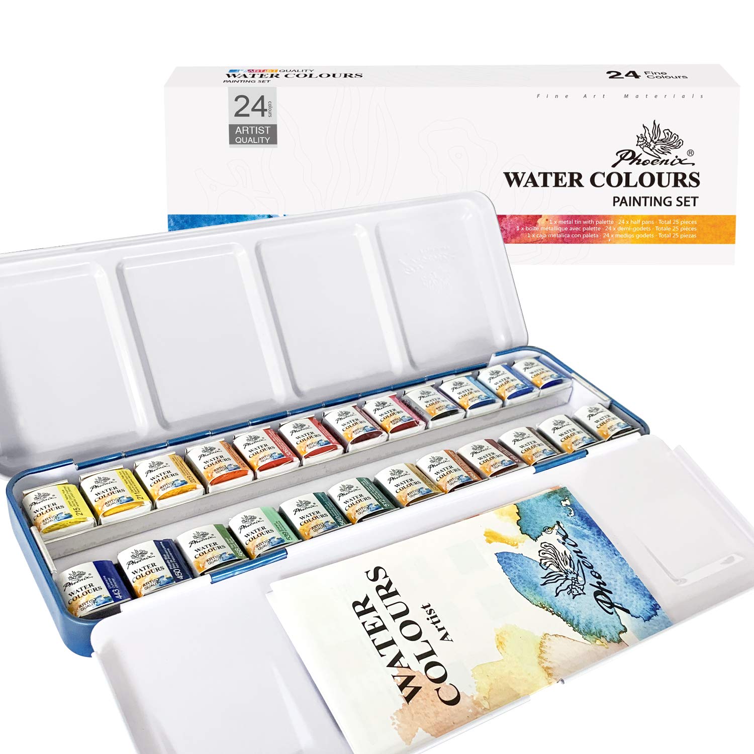 Amazon.co.jp: PHOENIX アーティストグレード水彩絵具セット