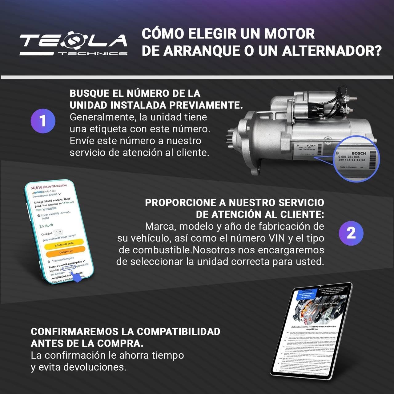 TT11191 PRO Alternatore per auto 12V, Alternatore 115/120 A. Compatibile con MERCEDES-BENZ. Eccellente rapporto qualità-prezzo. Installazione facile e garanzia.