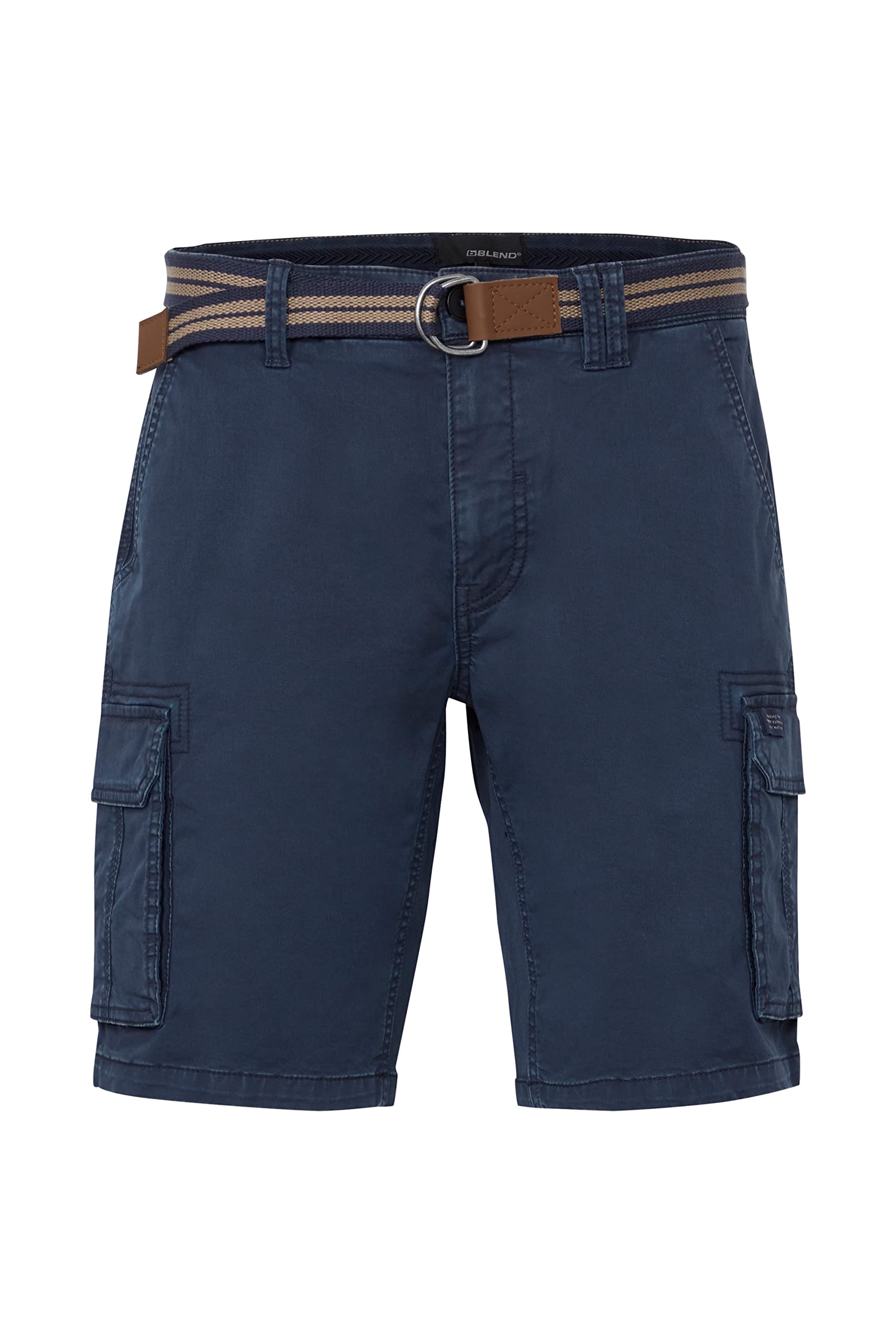 Blend 20715129 Herren Cargo Shorts Bermuda Kurze Hose mit Gürtel Cargo Taschen mit Stretch Regular Fit