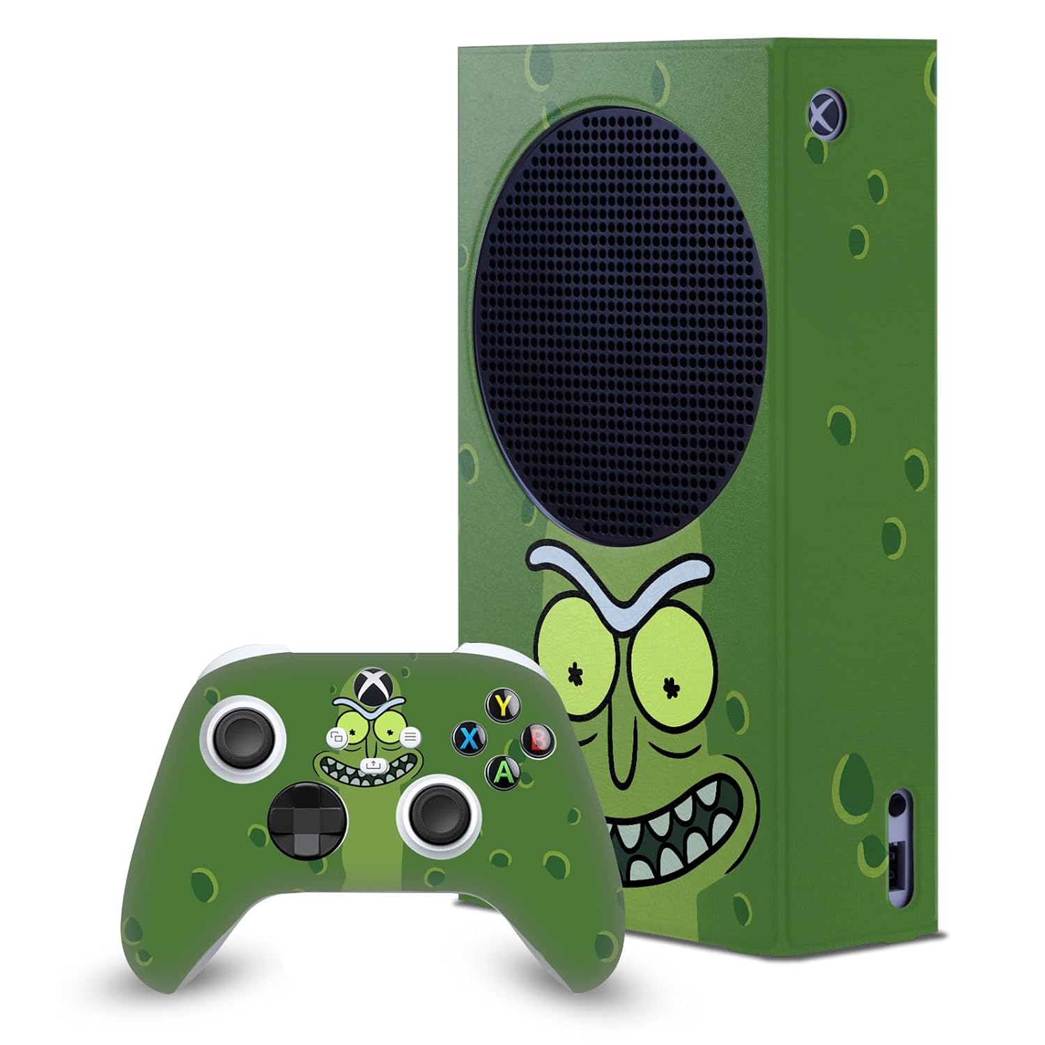 Head Case Designs Officially Licensed Rick And Morty Pickle Rick Graphics Game Console Wrap and Game Controller Skin Bundle Compatible With Xbox Series S Console & Controller Bundle Head Case Designs Officially Licensed Rick And Morty Pickle Rick Graphics Game Console Wrap and Game Controller Skin Bundle Compatible With Xbox Series S Console & Controller Bundle