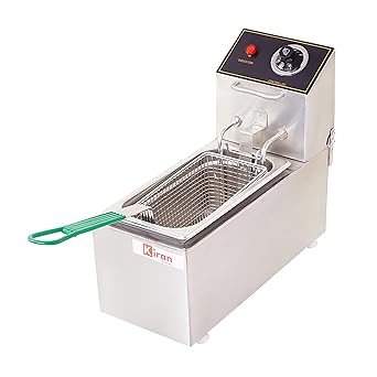 Kiran Enterprise Stainless Steel Electric 5 Liter Deep Fryer for Restaurant and Kitchen and commercial Use