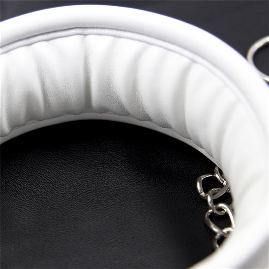 Collar with Pull Chain Collar with Lead Leather Padded